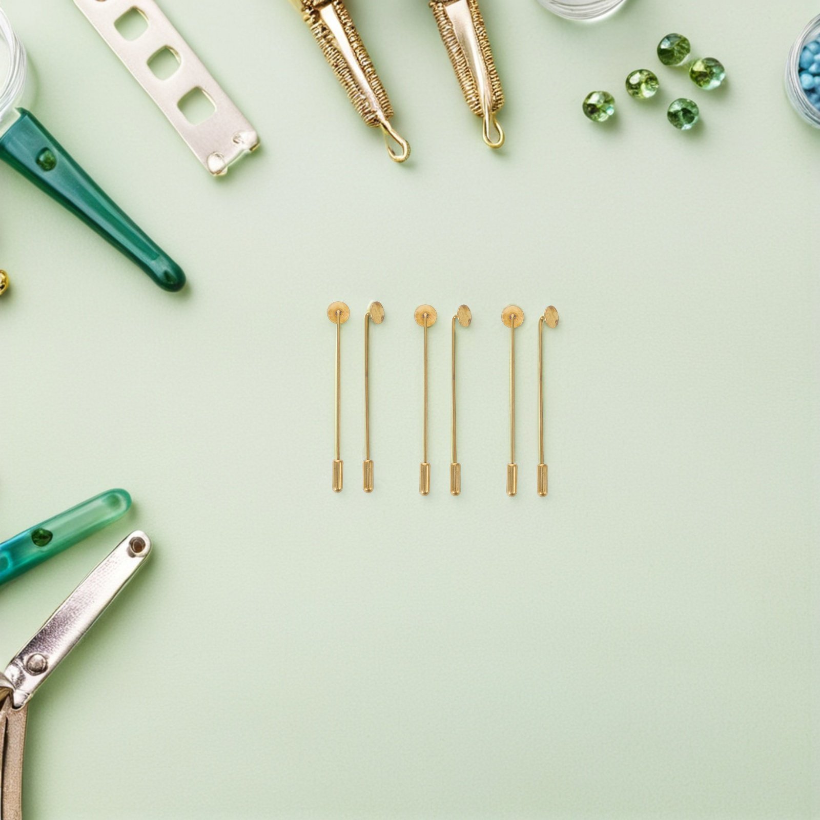 Jewelry Making Tray - 50Sets Pure Copper Flat Round Tray
