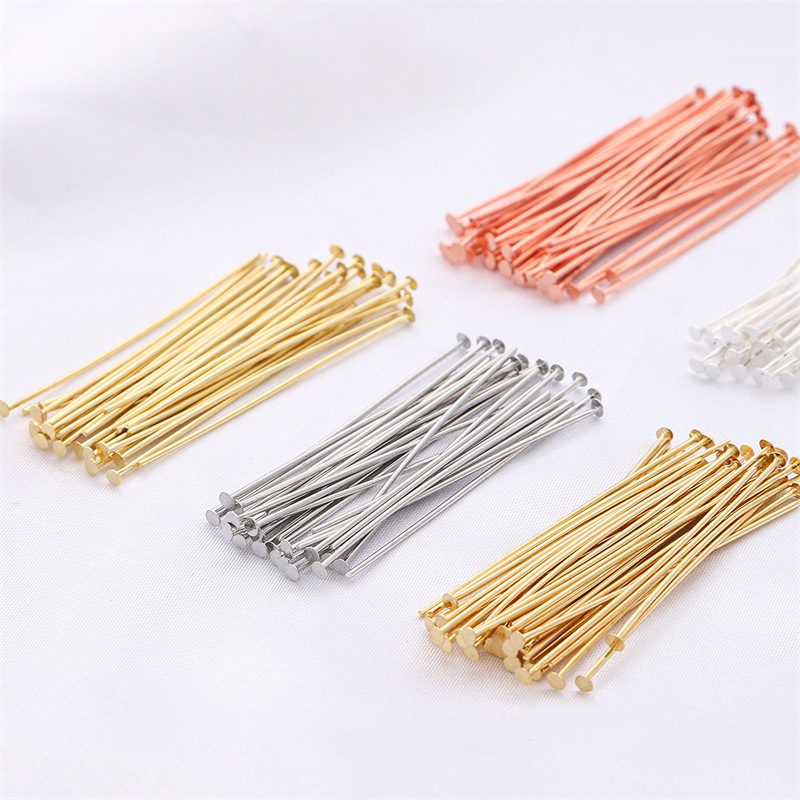 Jewelry Making Head Pins - 50pcs/pack 925 Sterling Silver Flat Head