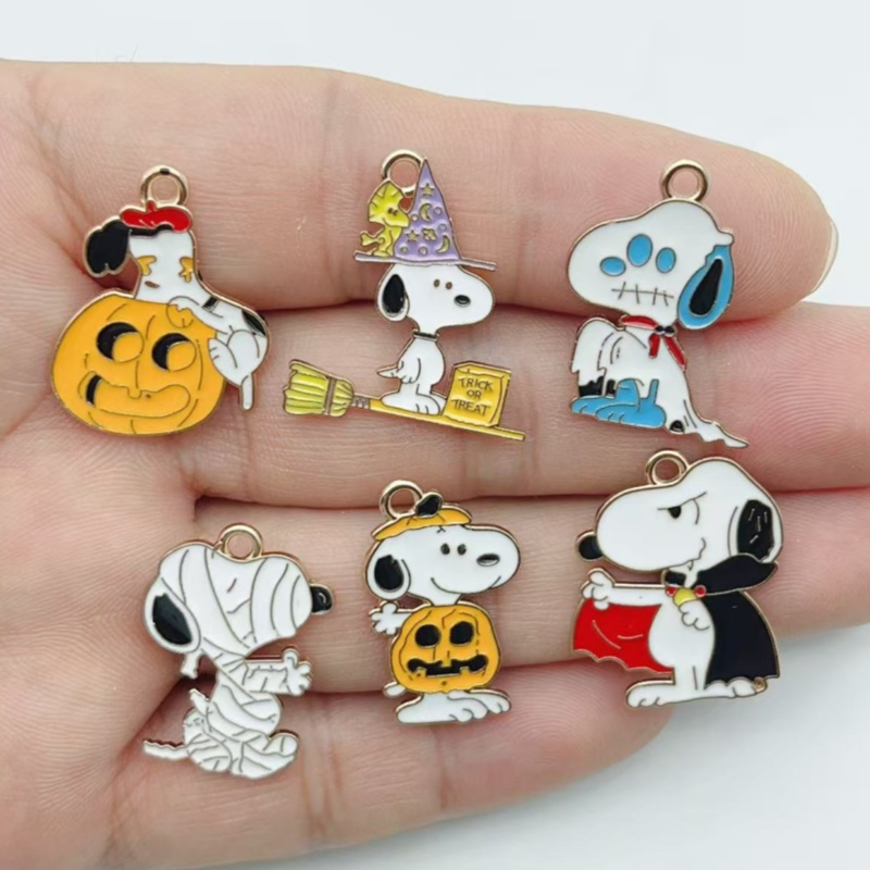 Jewelry Making Accessories - 10Pcs Cute Halloween Cartoon Puppy Alloy