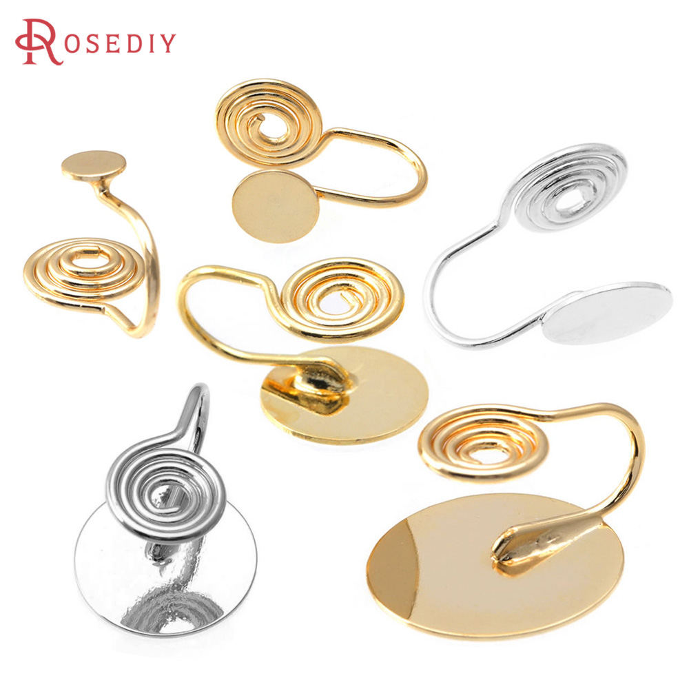 Jewelry Making Tray - 10PCS 4MM~14MM 18K Gold Color Brass