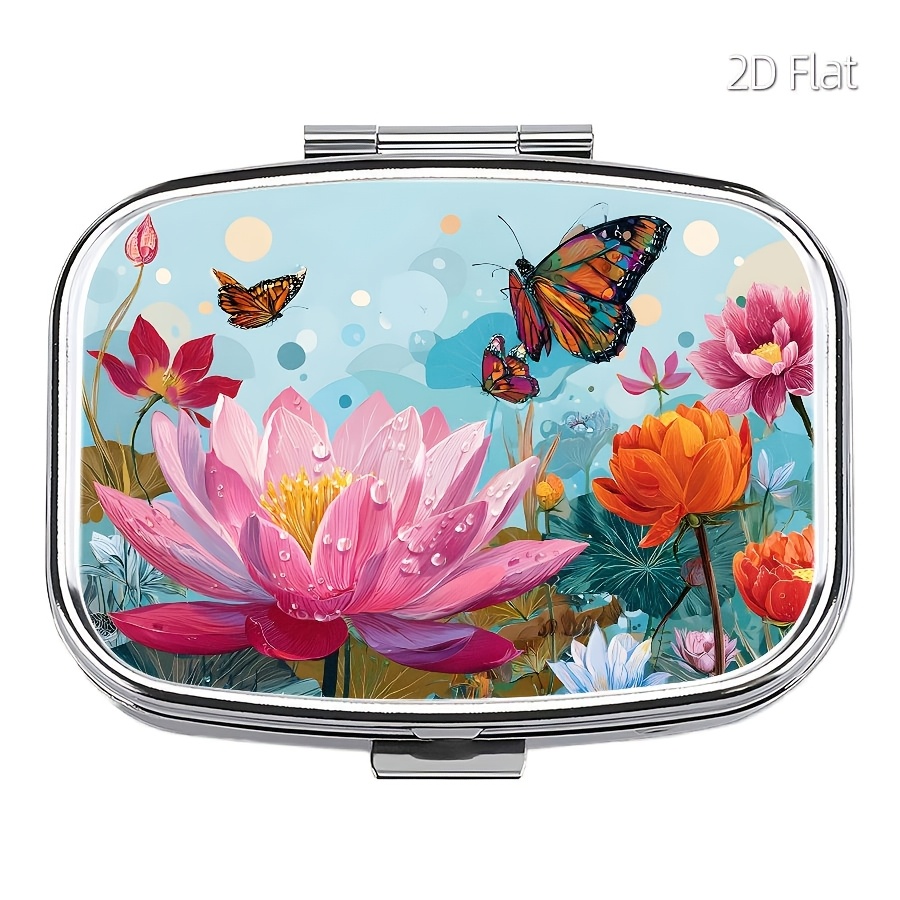 Jewelry Making Place - A Floral-Printed Double-Compartment Storage Box, Suitable