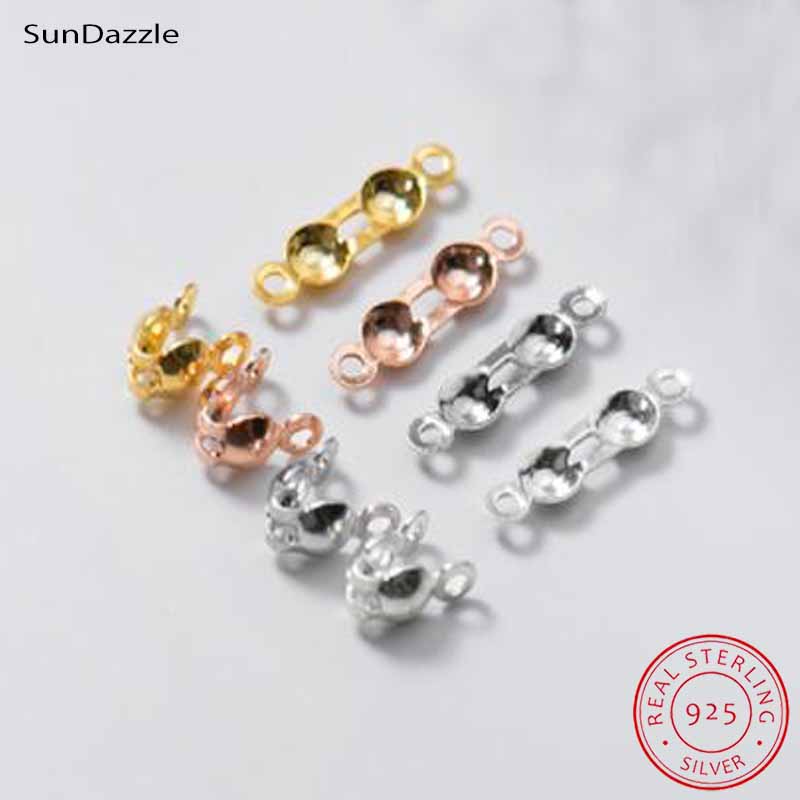 Jewelry Making Hardware - 4pcs Genuine Real Pure Solid 925