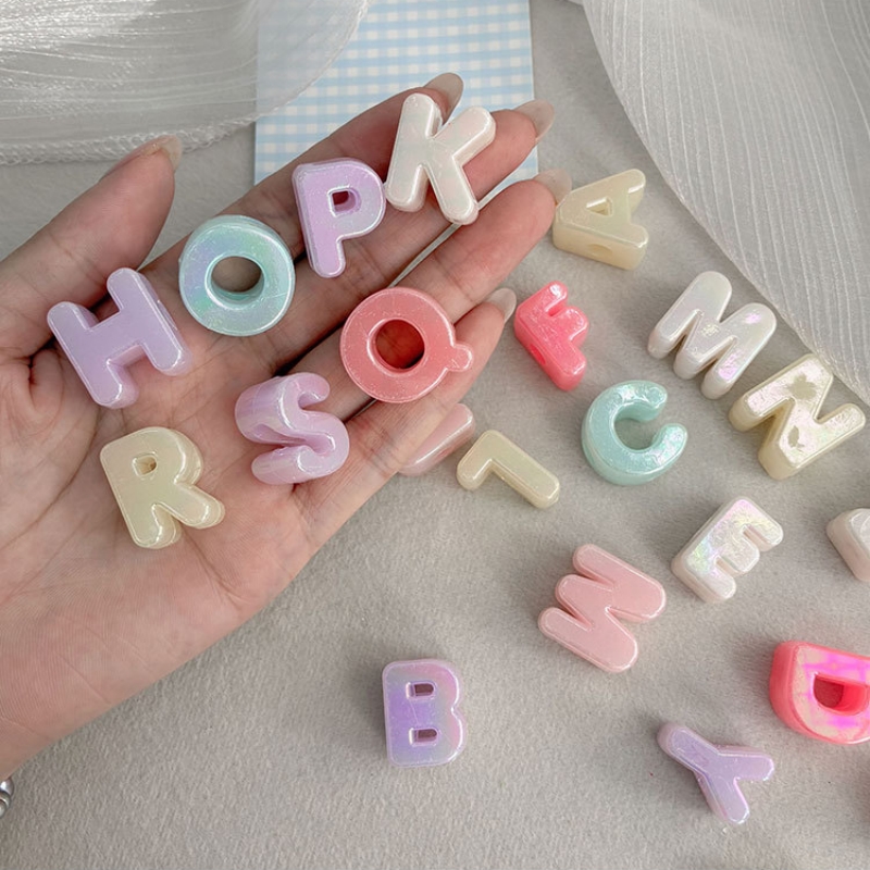Jewelry Making Course - Candy Color 20mm Iridescent Acrylic Letter