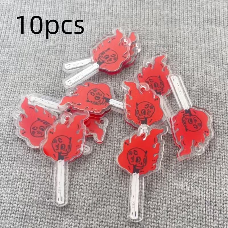 Jewelry Making Accessories - 10pcs acrylic skull pendant, DIY jewelry