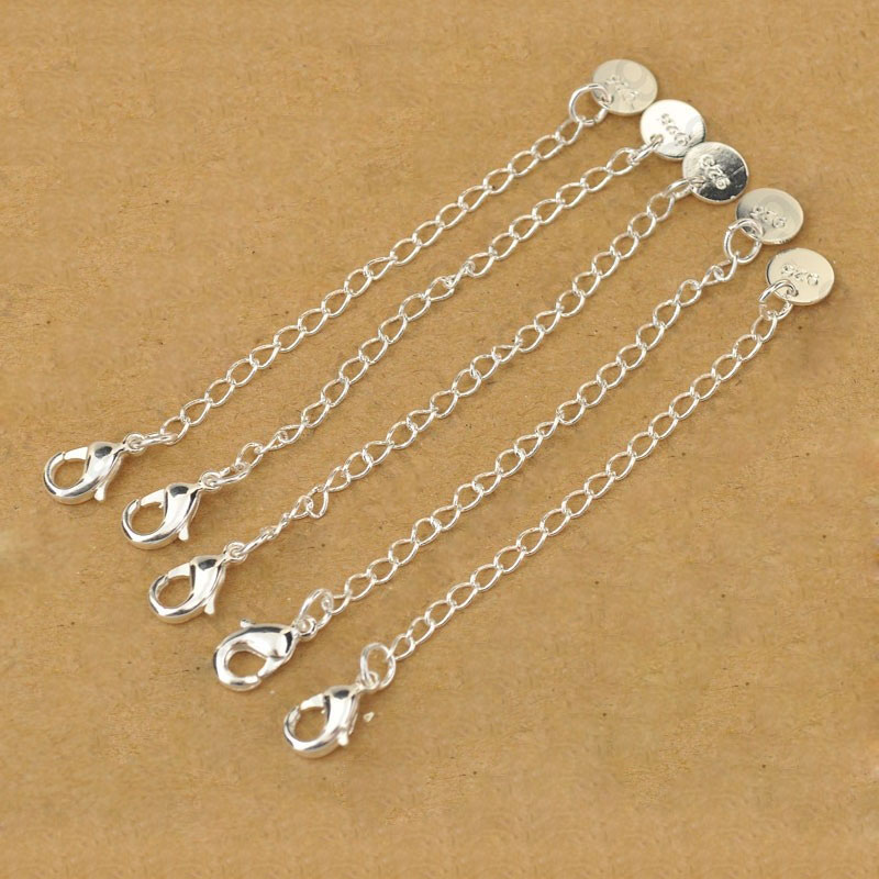 Lobster Clasp Silver - 10X Wholesale Fashion Jewelry Findings Extension