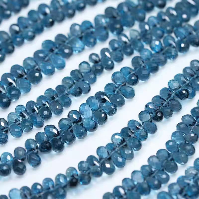 Jewelry Making In London - 6A London blue Topaz drop faceted