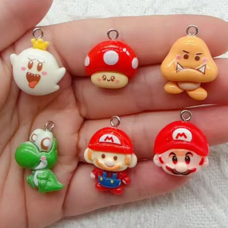 Jewelry Making Accessories - 10pcs resin cartoon pendant, DIY jewelry