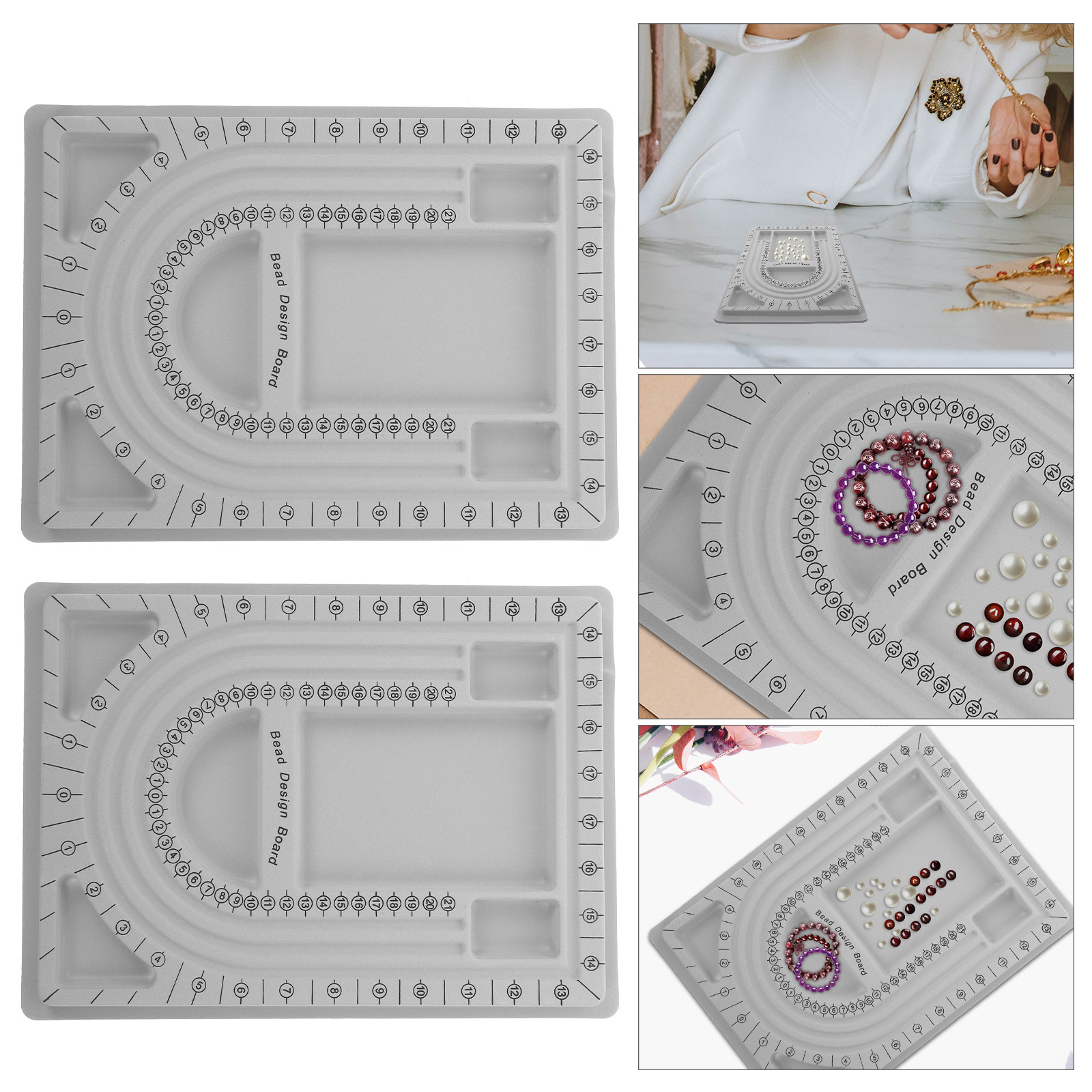 Jewelry Making Accessories - 2Pcs Bead Design Board Jewelry Making