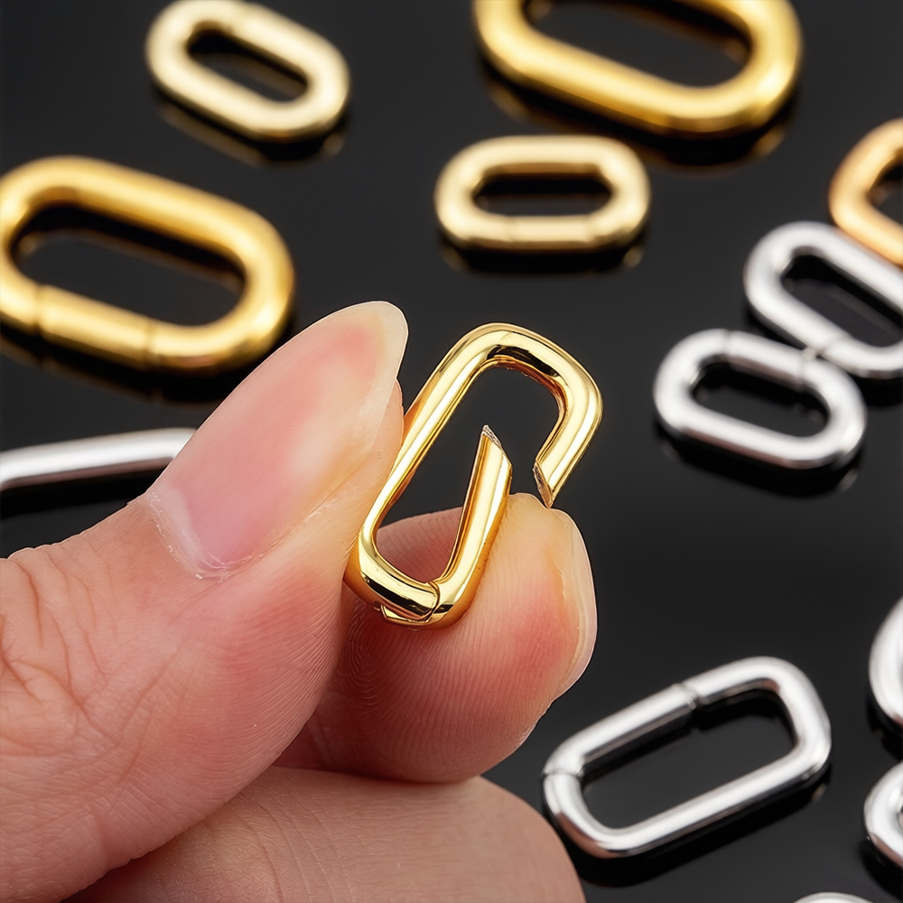 Jewelry Making Hardware - 2pcs 18K Gold Plated Filled Oval