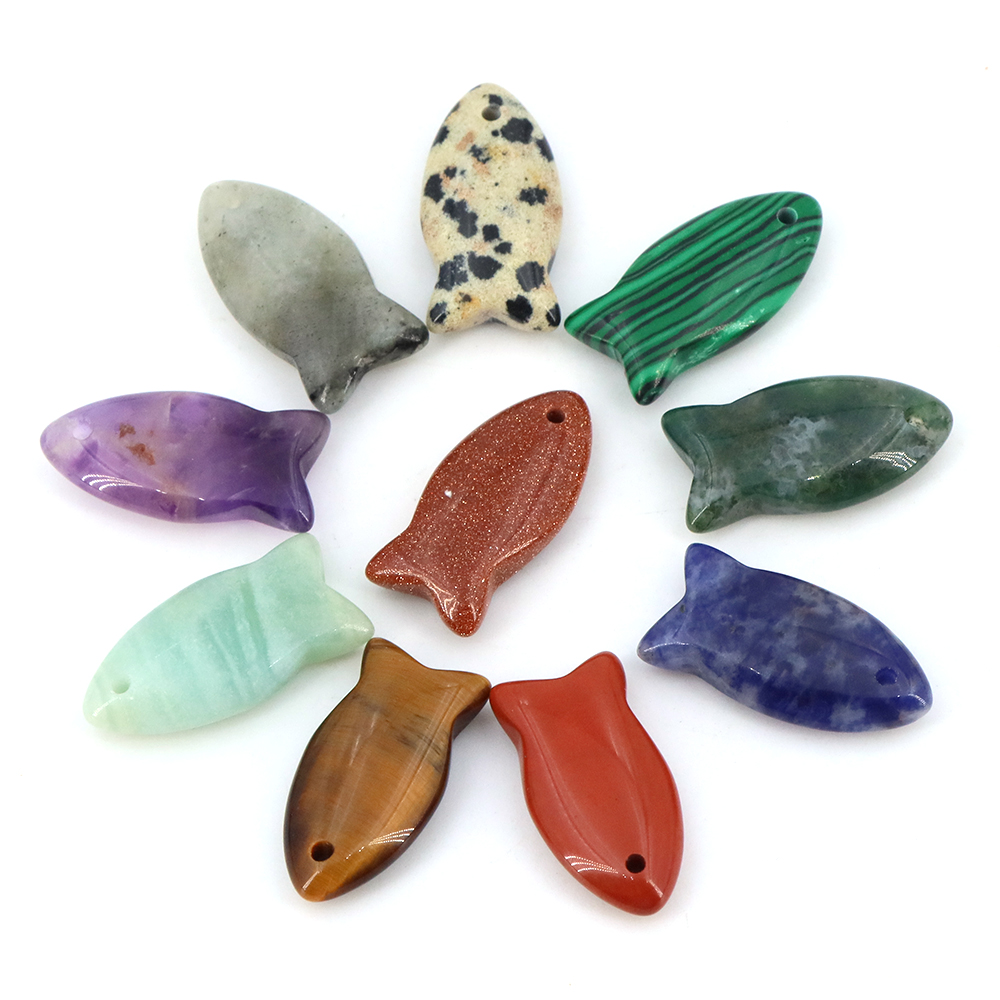 Jewelry Making Gemstones - Cute Fish Beads Natural Stone Hand