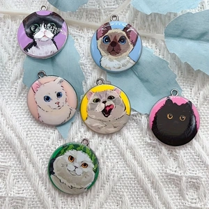 10pcs cartoon animal cat ename - đánh giá và giá Jewelry Making Diy