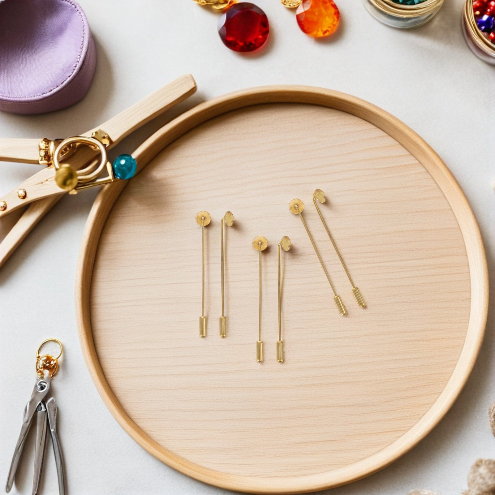 50Sets Pure Copper Flat Round  - đánh giá và giá Jewelry Making Tray
