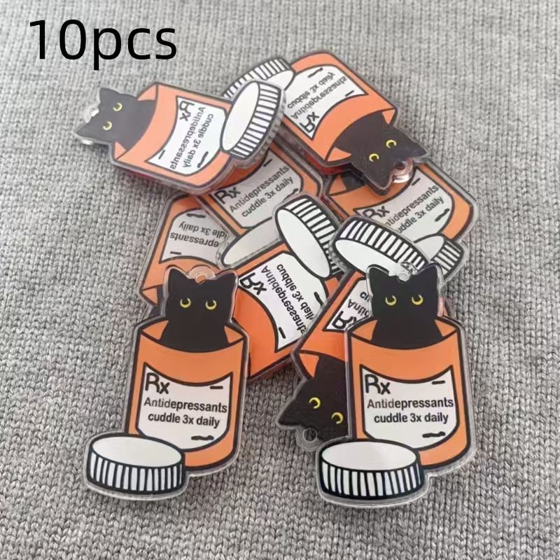 10pcs acrylic medicine cat pen - đánh giá và giá Jewelry Making Accessories