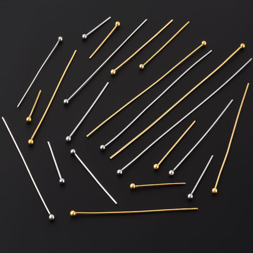 50pcs/Lot 18K Gold Plated Ball - đánh giá và giá Jewelry Making Eye Pins