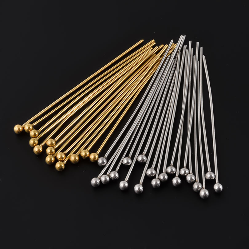 50pcs/Lot 18K Gold Plated Ball - đánh giá và giá Jewelry Making Eye Pins