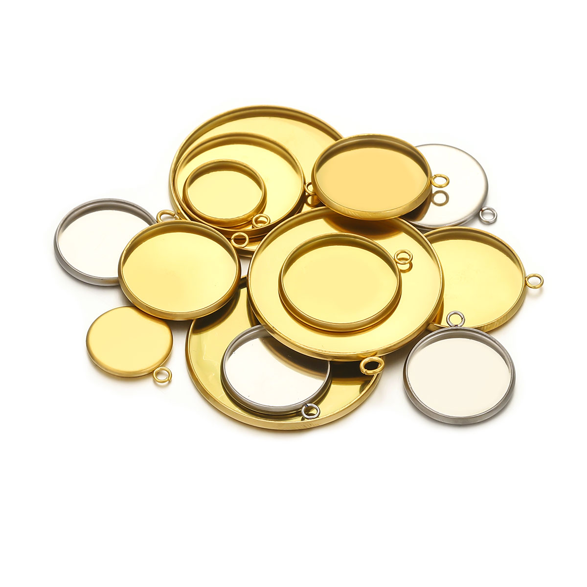 10 Pcs Golden Stainless Steel  - đánh giá và giá Jewelry Making Tray