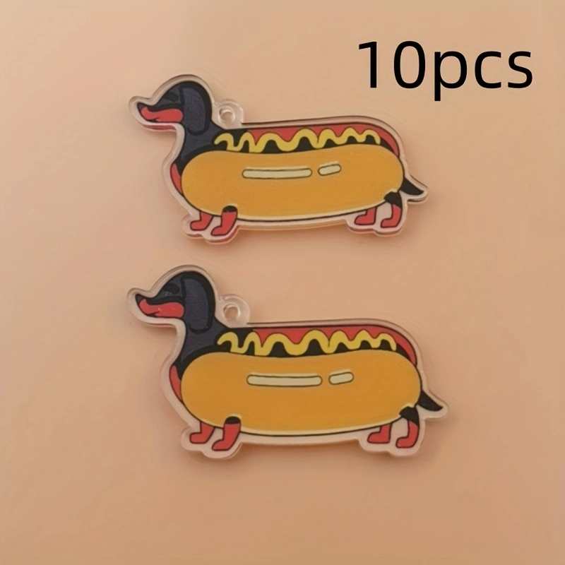 10pcs acrylic 2D new sausage d - đánh giá và giá Jewelry Making Accessories