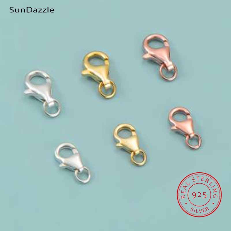 2pcs Genuine Real Pure Solid 9 - đánh giá và giá Lobster Clasp Silver