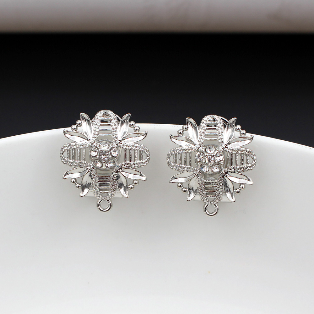 10pair CZ Flower Earrings Post - đánh giá và giá Jewelry Making Dubai