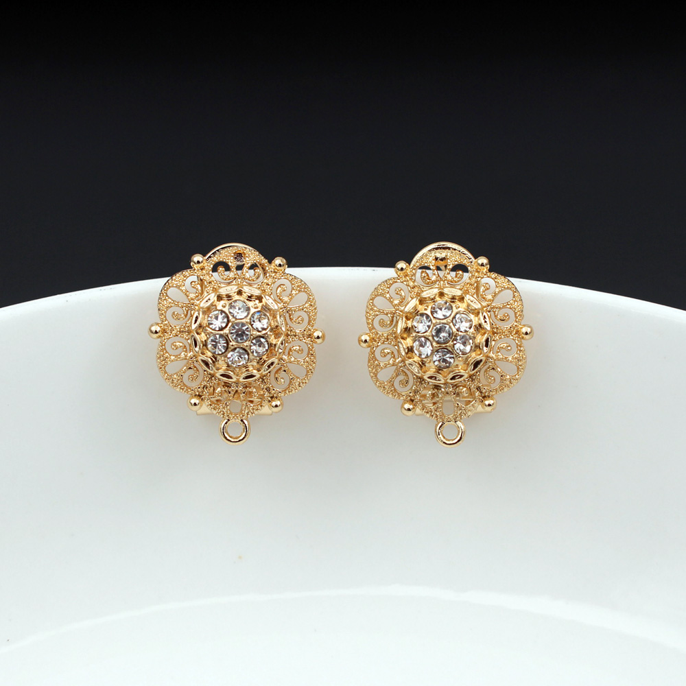 10pair CZ Flower Earrings Post - đánh giá và giá Jewelry Making Dubai