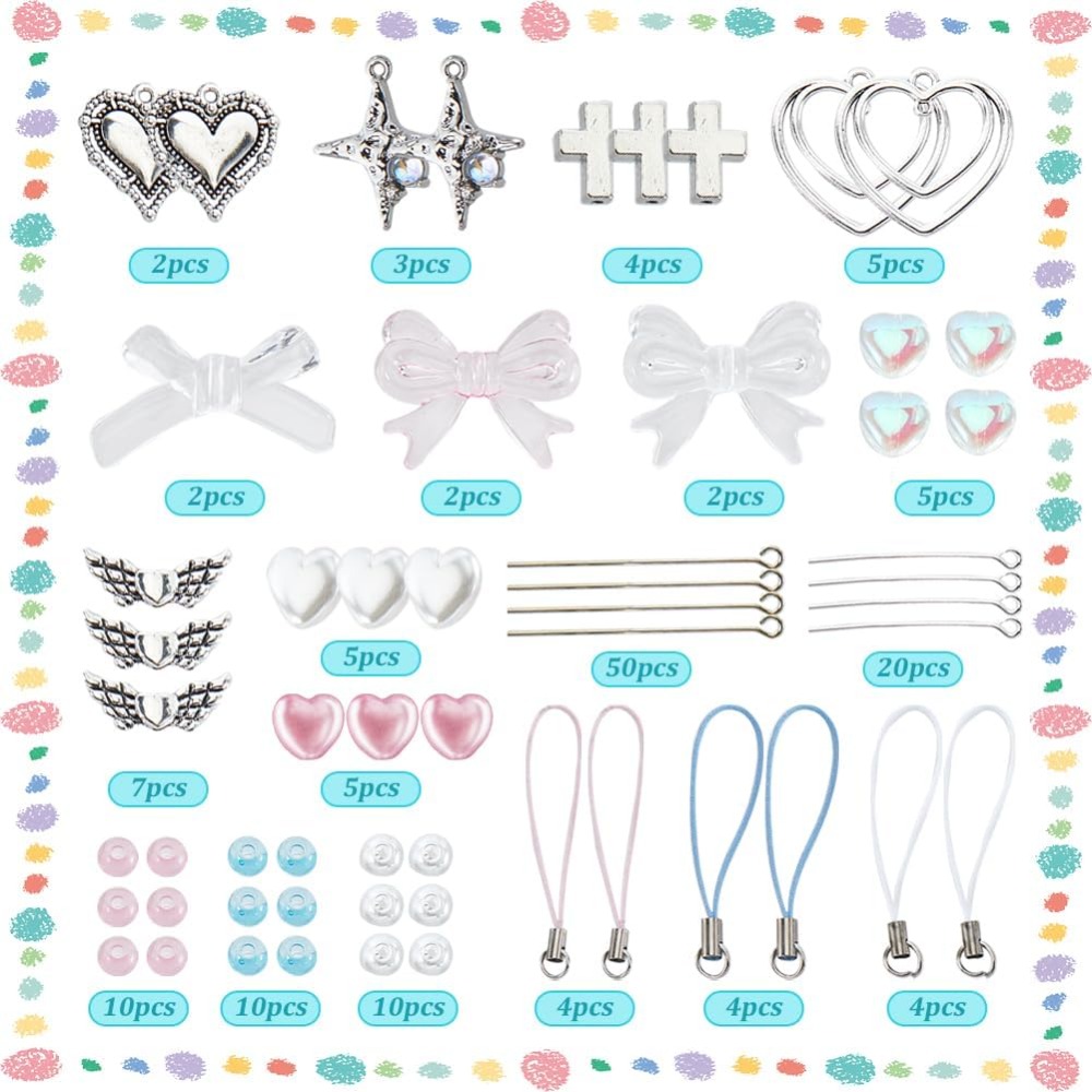 154Pcs DIY 8 Sets Phone Charm  - đánh giá và giá Jewelry Making Course