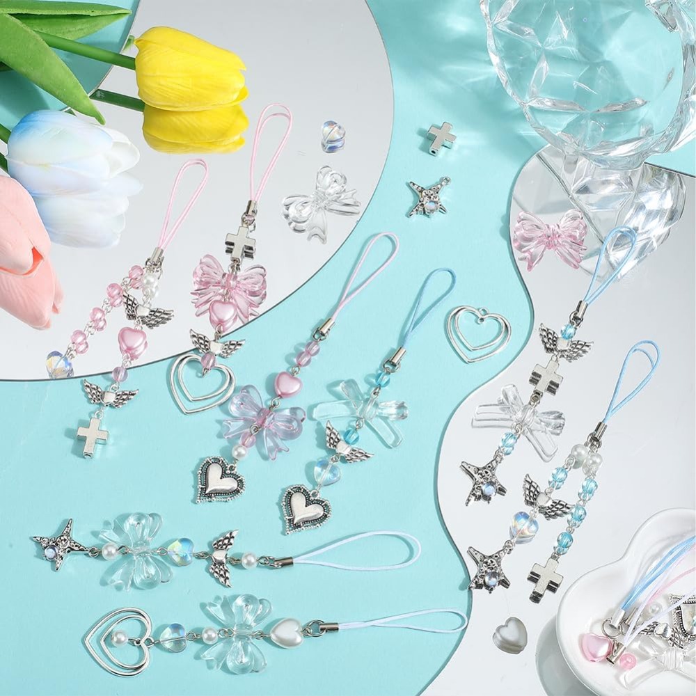 154Pcs DIY 8 Sets Phone Charm  - đánh giá và giá Jewelry Making Course