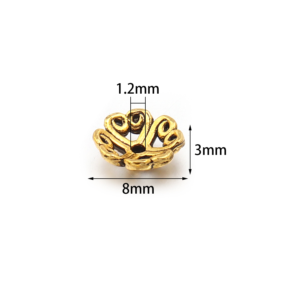 100pcs 8mm Alloy Hollow Out Fl - đánh giá và giá Jewelry Making Tray