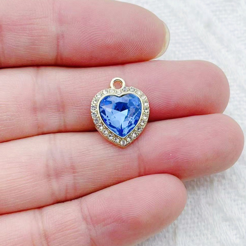 10pcs heart-shaped inlaid colo - đánh giá và giá Jewelry Making Accessories
