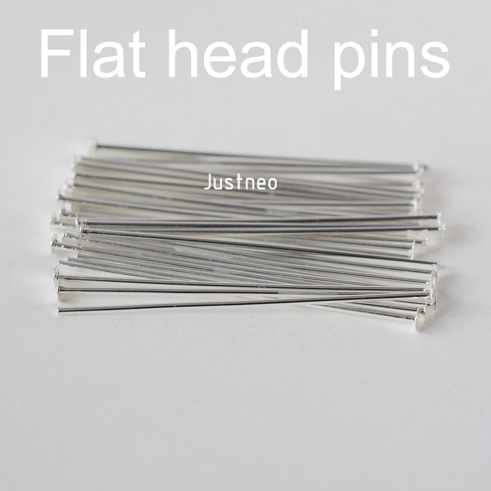 925 Sterling Silver Flat Head  - đánh giá và giá Jewelry Making Head Pins