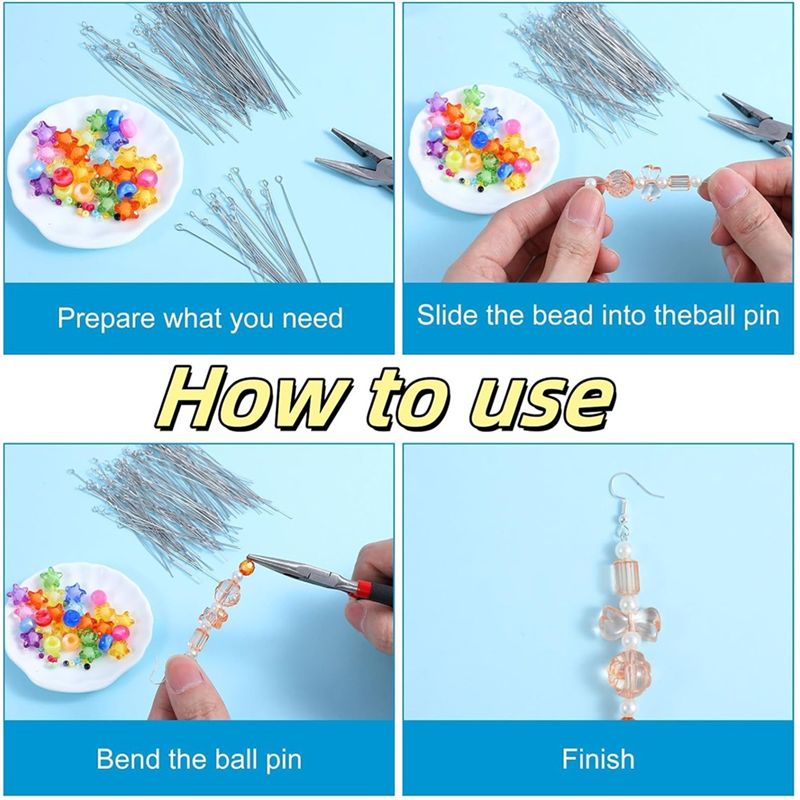 A01F-Hot 300 Pcs 1.6 Inch 304  - đánh giá và giá Jewelry Making Eye Pins