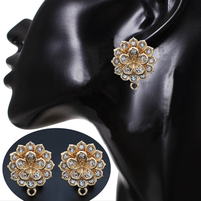 10pair Earrings Post with Loop - đánh giá và giá Jewelry Making Dubai