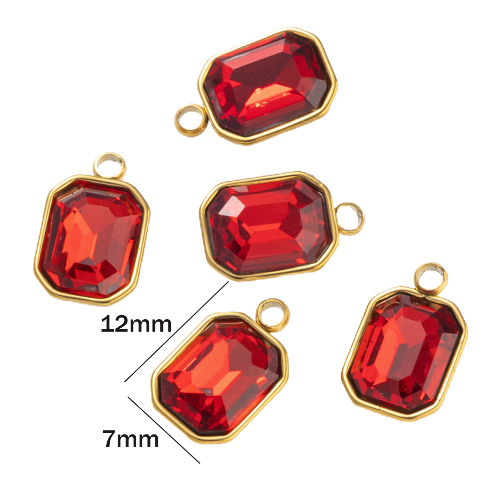 5pcs Stainless Steel Glass Rhi - đánh giá và giá Jewelry Making Gemstones