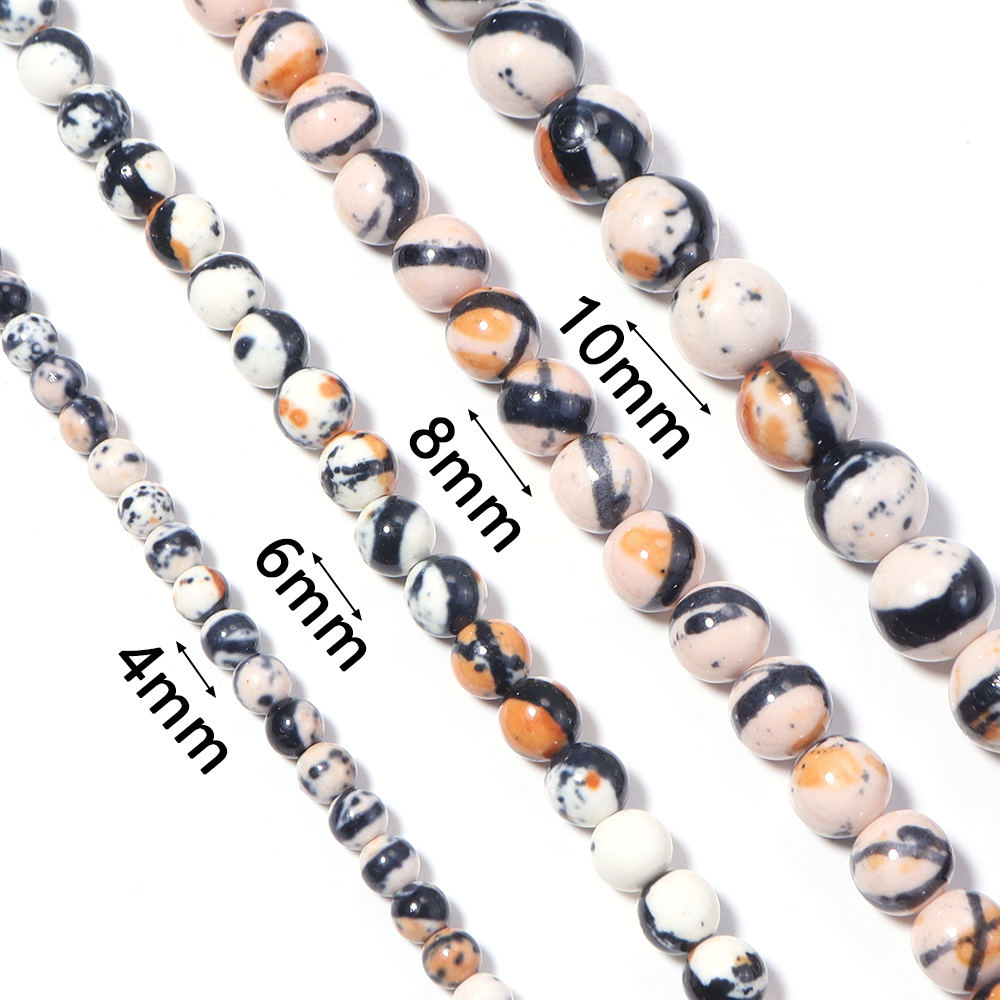 4 6 8 10mm Orange White Black  - đánh giá và giá Jewelry Making Gemstones