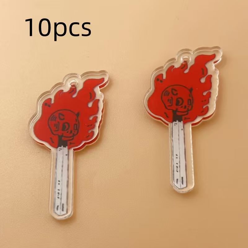 10pcs acrylic skull pendant, D - đánh giá và giá Jewelry Making Accessories
