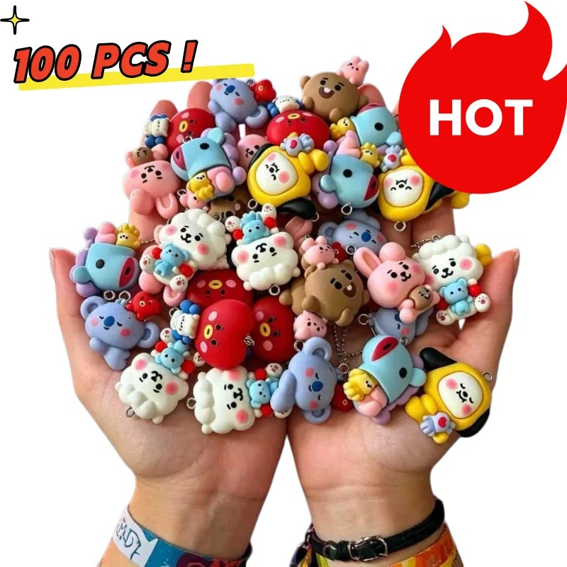 7pcs BT21 Resin Cartoon Charm  - đánh giá và giá Jewelry Making Accessories