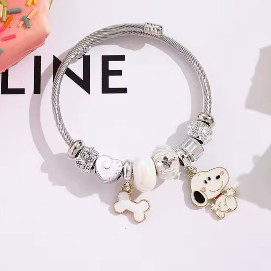 Cute Cartoon Snoopy Bone Heart - đánh giá và giá Jewelry Making Accessories