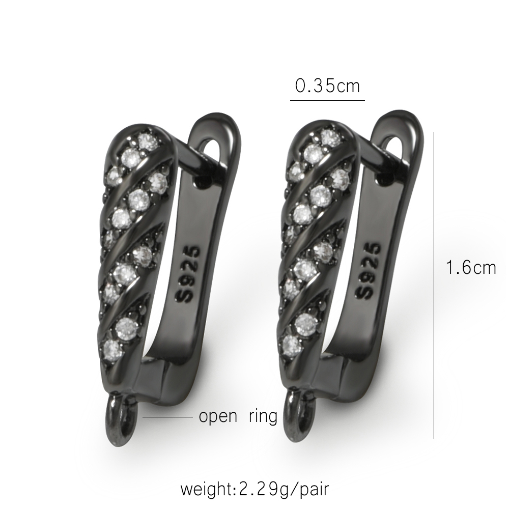 YANASI 1 Pair Gun Black  Brass - đánh giá và giá Jewelry Making Hardware