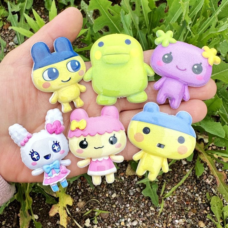 45mm Cartoon Tamagotchi double - đánh giá và giá Jewelry Making Accessories