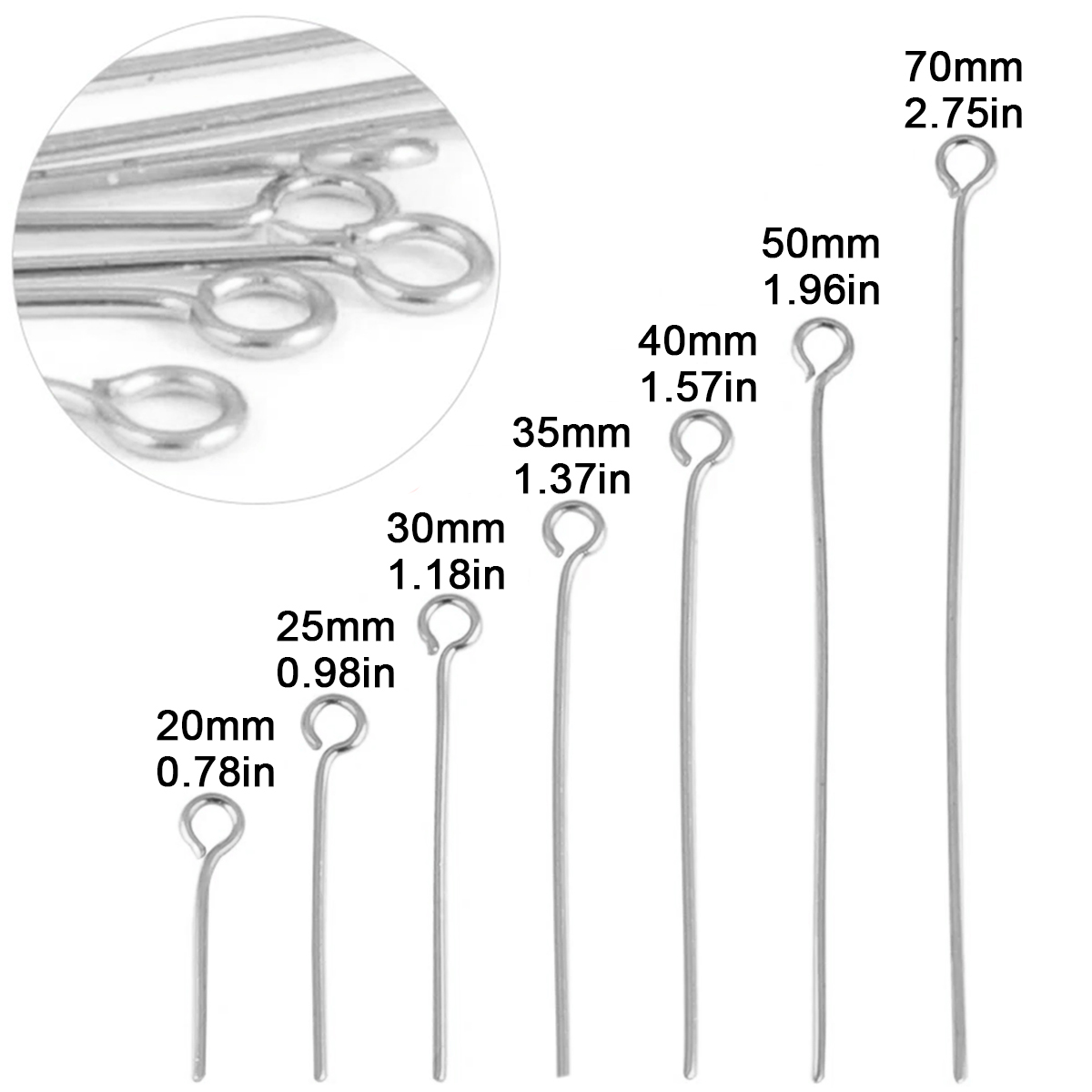 100Pcs/Lot Stainless Steel Eye - đánh giá và giá Jewelry Making Eye Pins