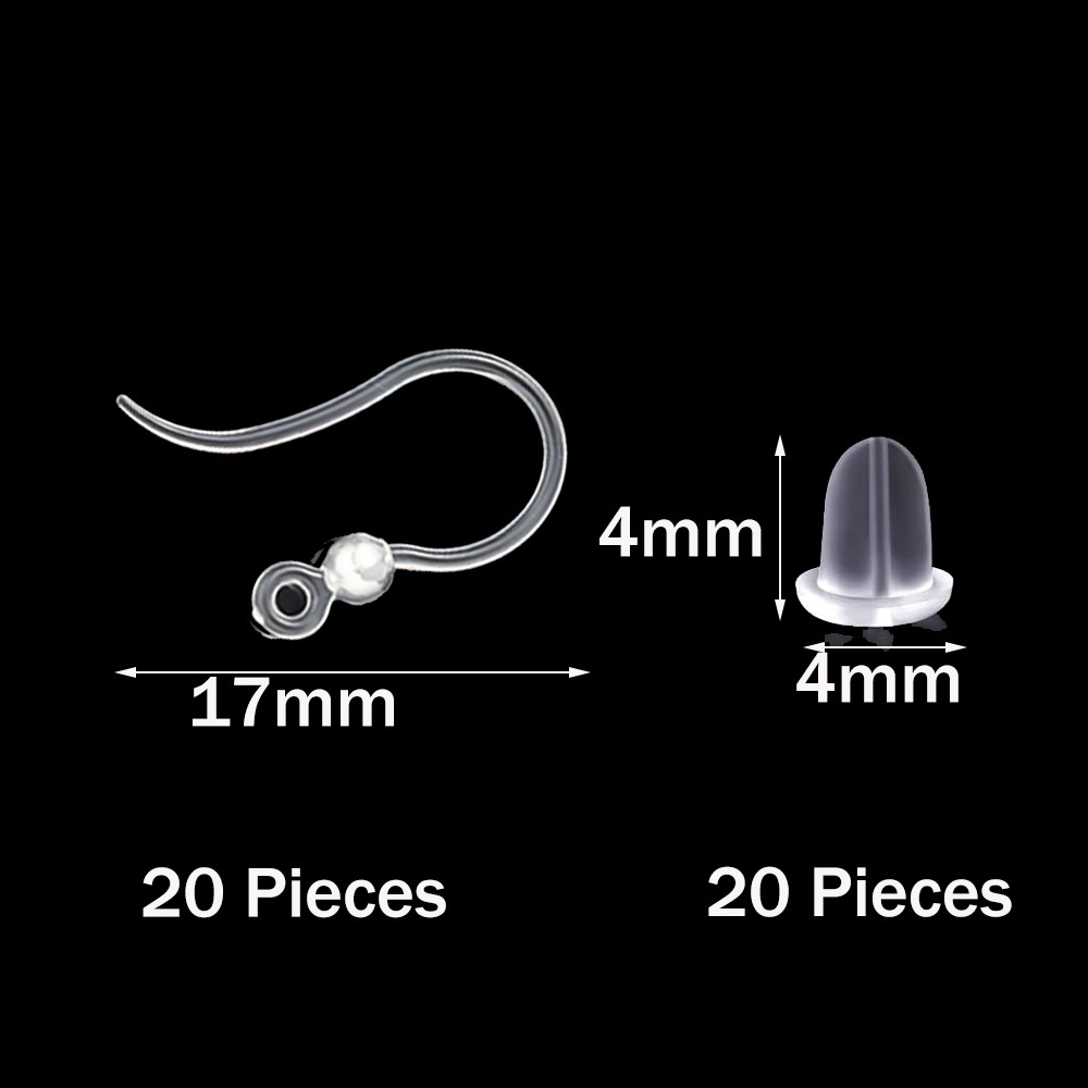 40pcs Clear Plastic Earring Ho - đánh giá và giá Jewelry Making Hardware