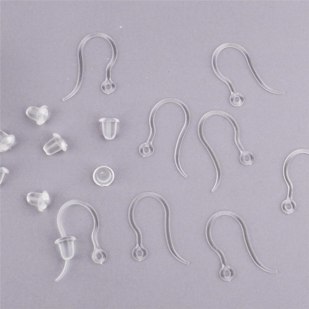 40pcs Clear Plastic Earring Ho - đánh giá và giá Jewelry Making Hardware
