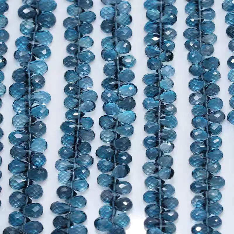6A London blue Topaz drop face - đánh giá và giá Jewelry Making In London