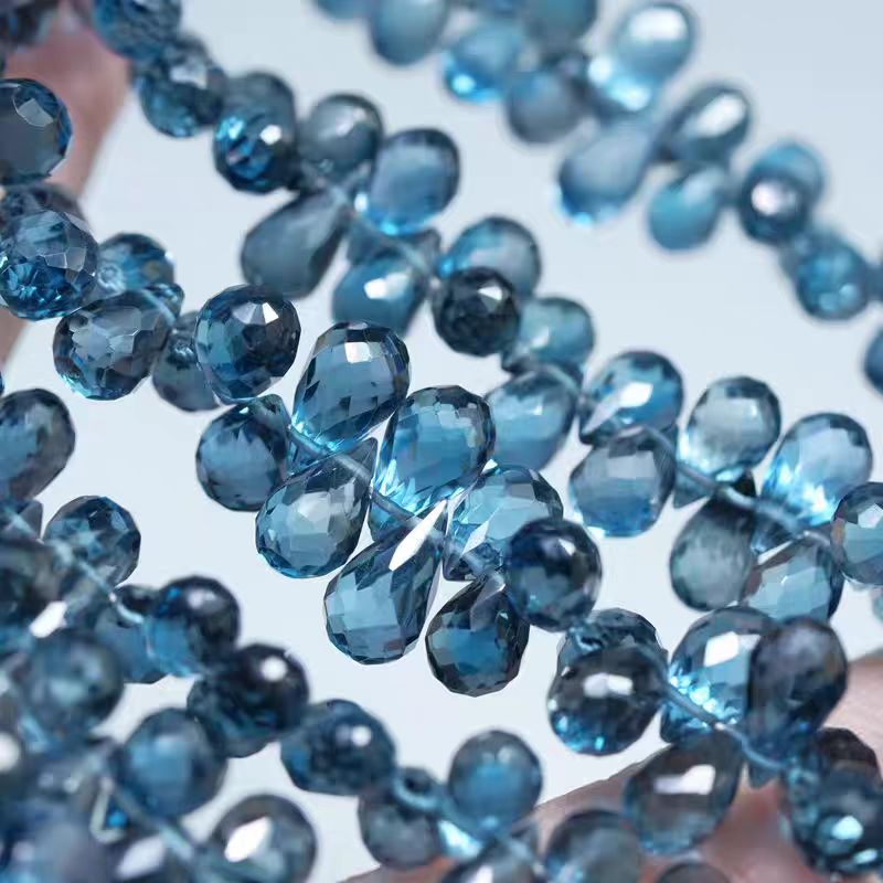 6A London blue Topaz drop face - đánh giá và giá Jewelry Making In London