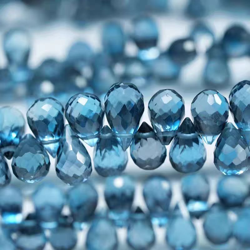 6A London blue Topaz drop face - đánh giá và giá Jewelry Making In London
