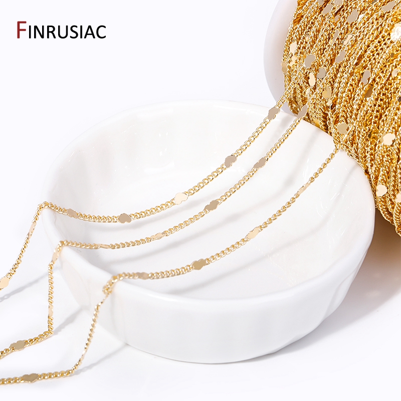 14K Gold Plated Brass Sequins  - đánh giá và giá Chain Roll Cable