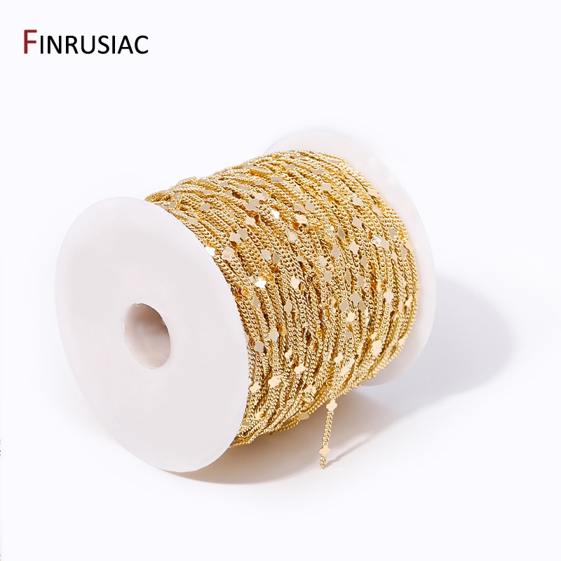 14K Gold Plated Brass Sequins  - đánh giá và giá Chain Roll Cable