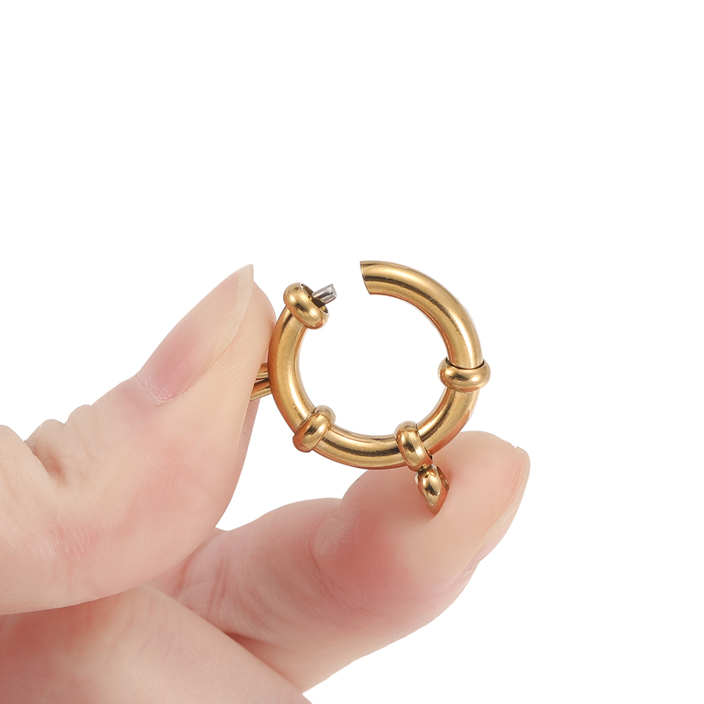 2pcs Stainless Steel Round Spr - đánh giá và giá Jewelry Making Hardware