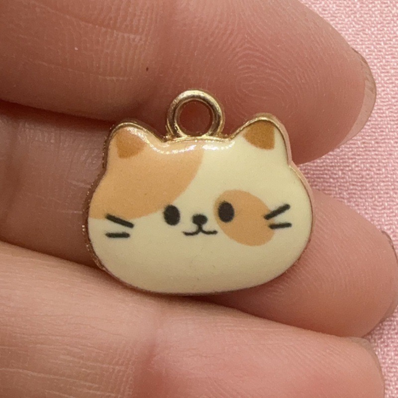 12pcs Printed Cat Head Alloy D - đánh giá và giá Jewelry Making Accessories