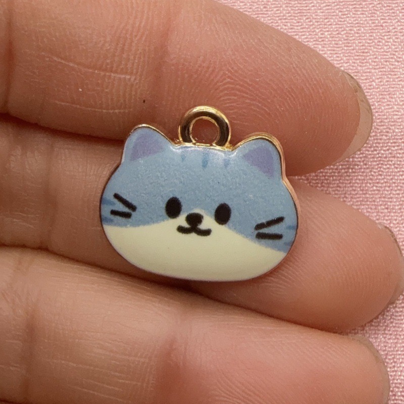 12pcs Printed Cat Head Alloy D - đánh giá và giá Jewelry Making Accessories