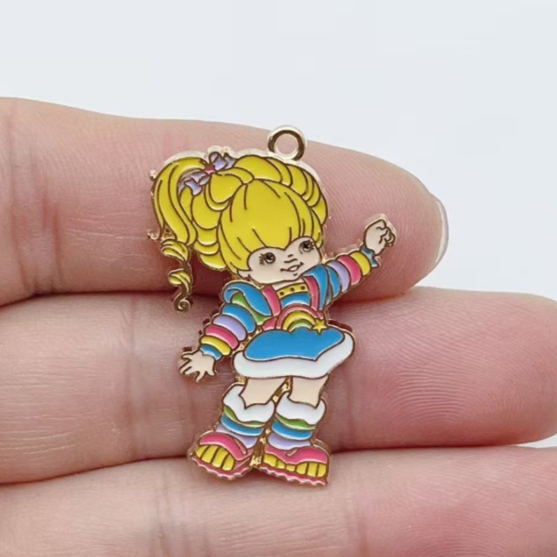 10pcs Cute Little Girl Enamel  - đánh giá và giá Jewelry Making Diy